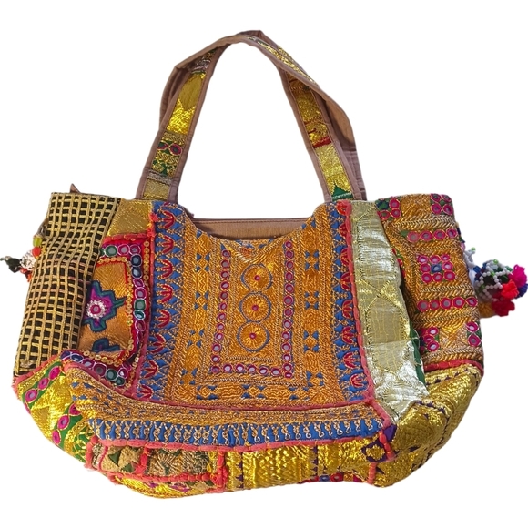 Womens Banjara Handbag Boho Embroidered Colorful Handmade Gypsy Large - Picture 4 of 15